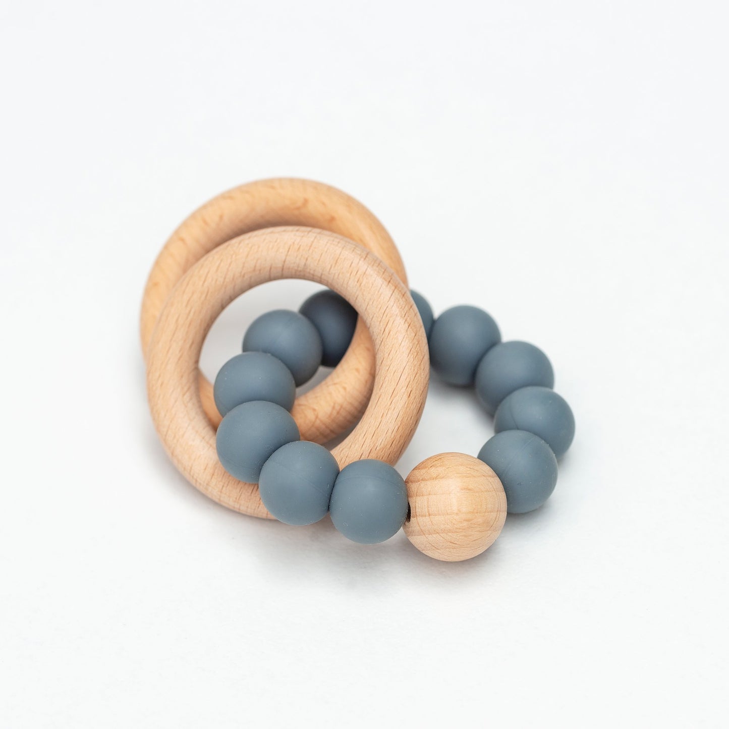 Baby Teether - Stonewashed Grey