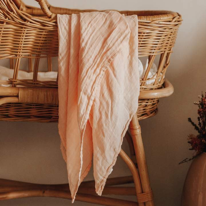 Classic Bamboo Cotton Swaddle - Blush