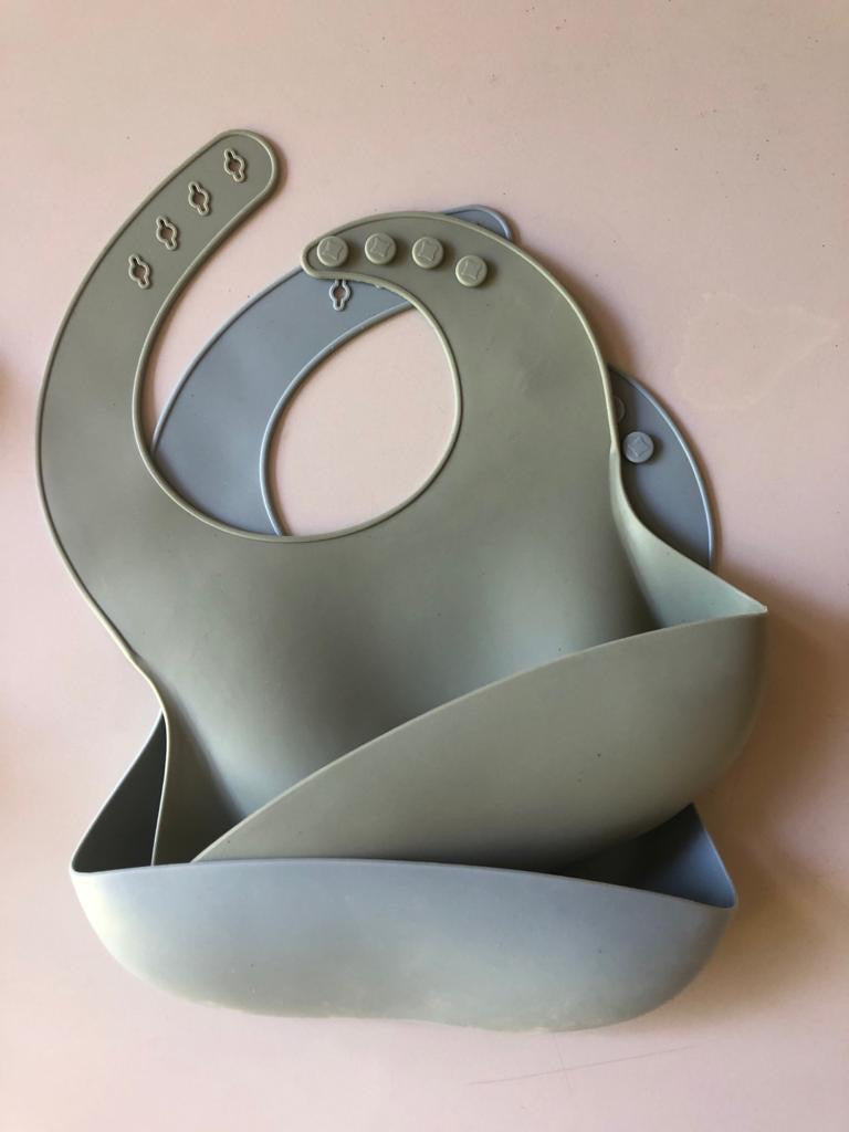 Silicone Bib - Two pack (choose colours)