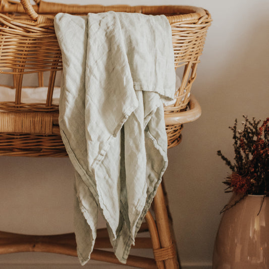 Classic Bamboo Cotton Swaddle - Sage