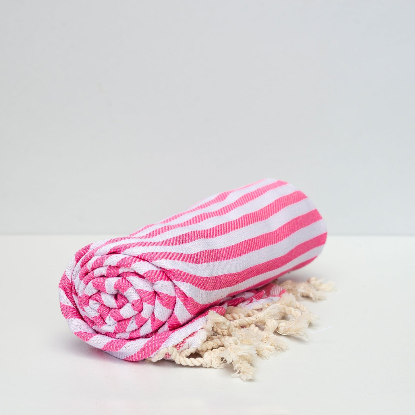 Turkish Towel - Hot Pink and White Stripe