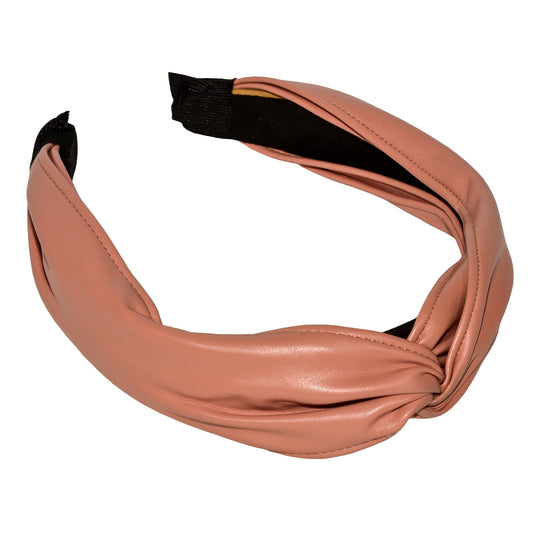 Lila Headband - Blush leather look