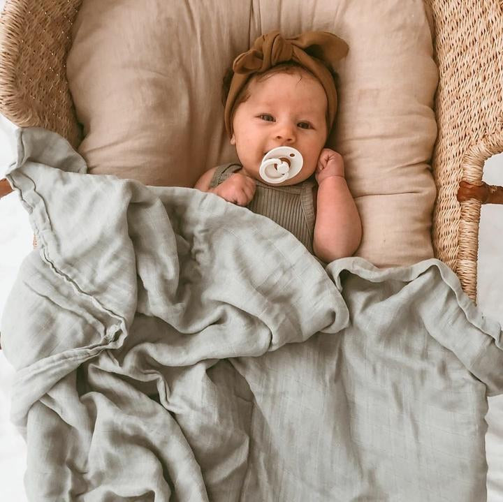 Classic Bamboo Cotton Swaddle - Sage