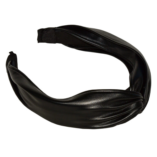 Lila Headband - Black leather look