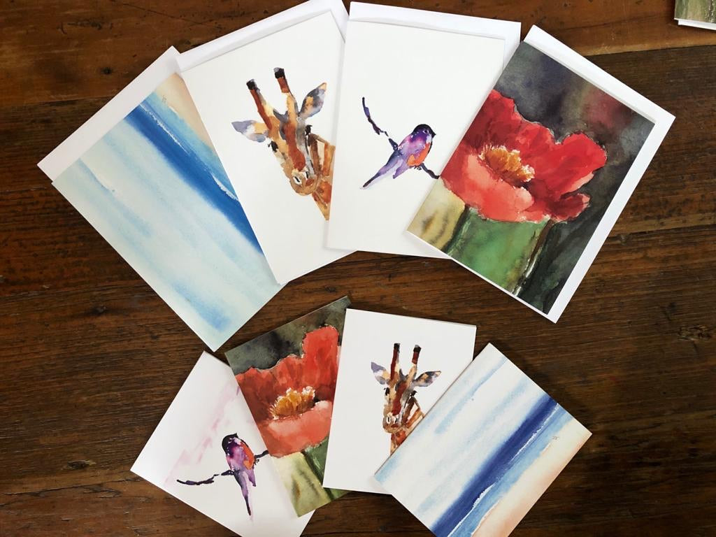 Original Watercolour Print Card - 8 pack