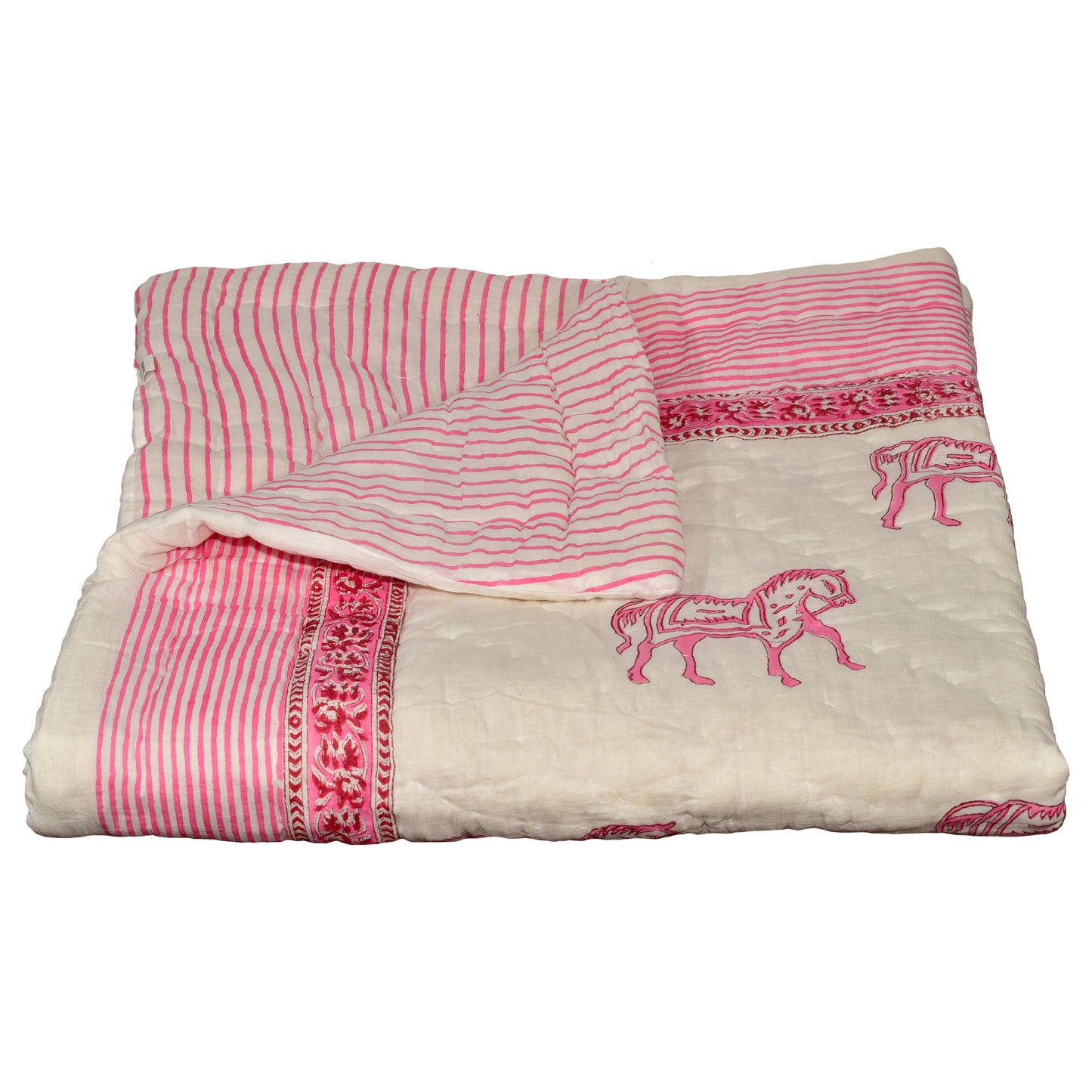 Mishka Baby Quilt - Pink Pony