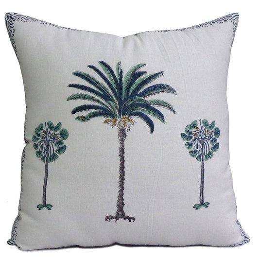 Anika Cushion Cover - Palm Trees (Blue)