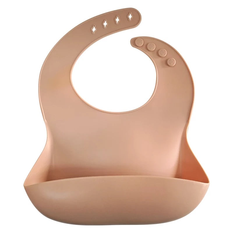 Silicone Bib - Peach