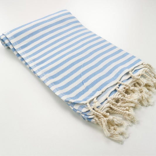 Turkish Towel - Blue and white stripe