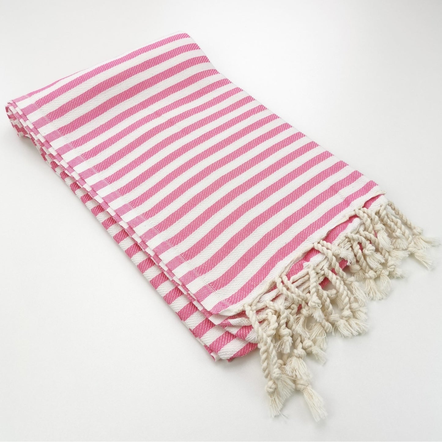 Turkish Towel - Hot Pink and White Stripe